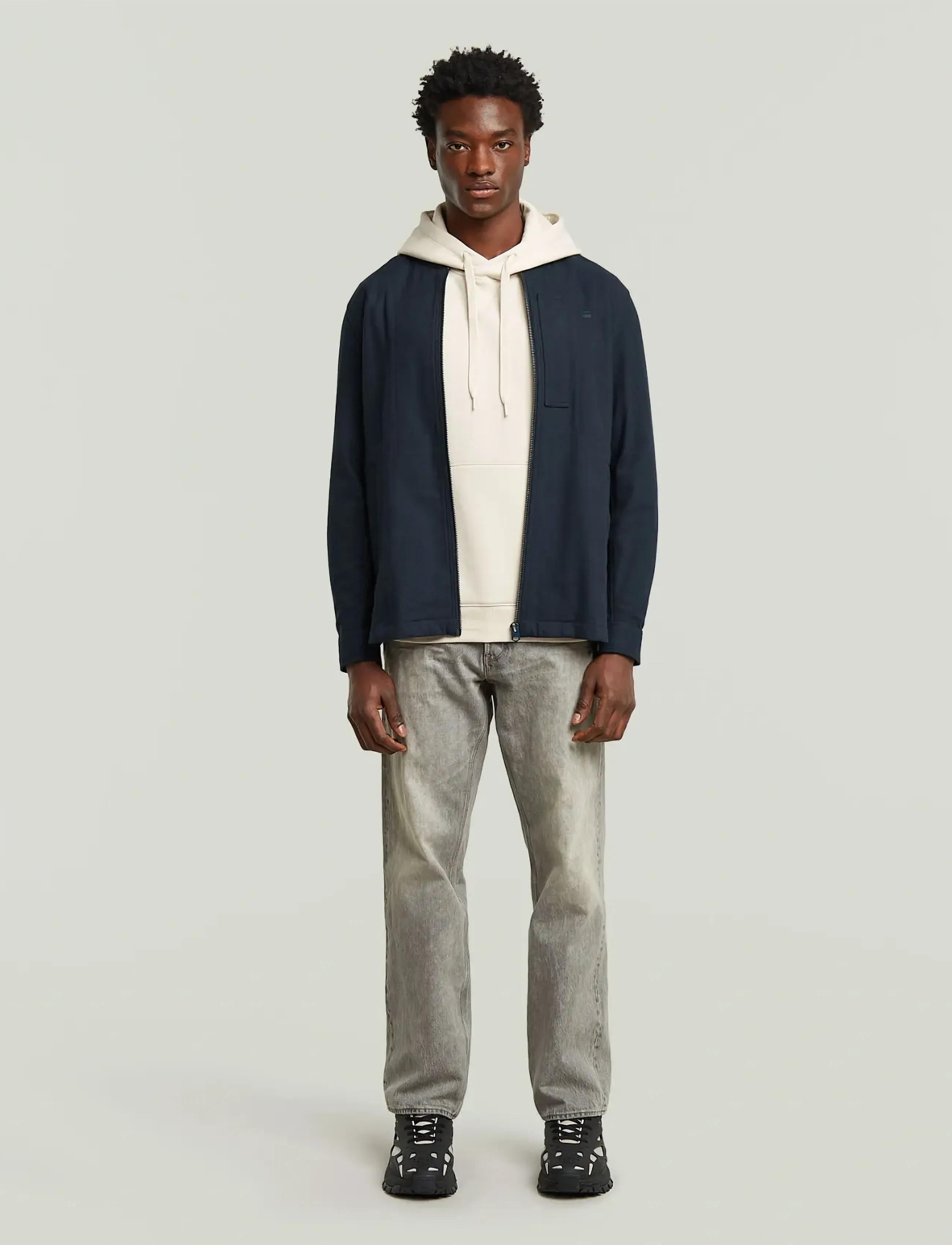 Bomber Collar Zip Overshirt 3