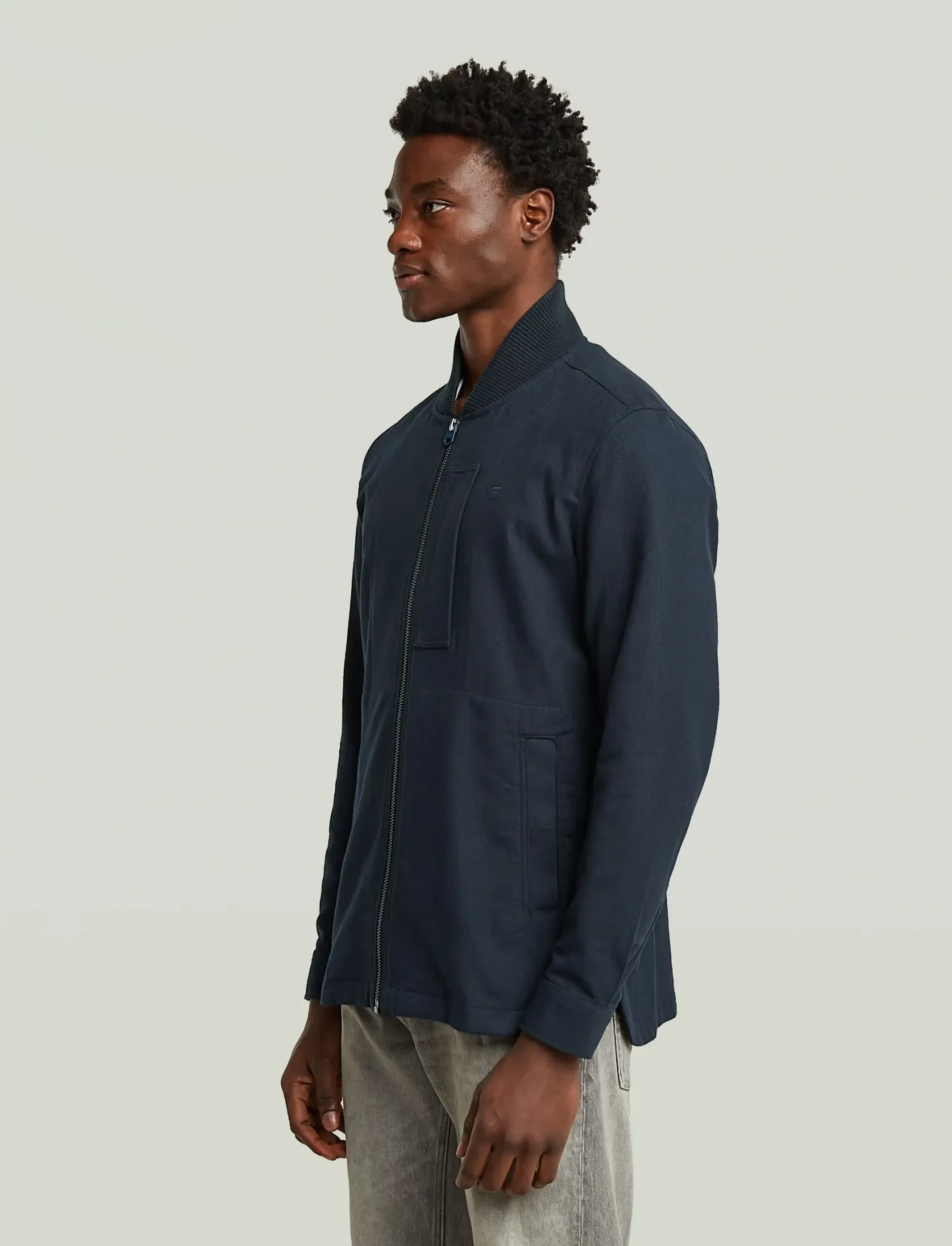 Bomber Collar Zip Overshirt 5