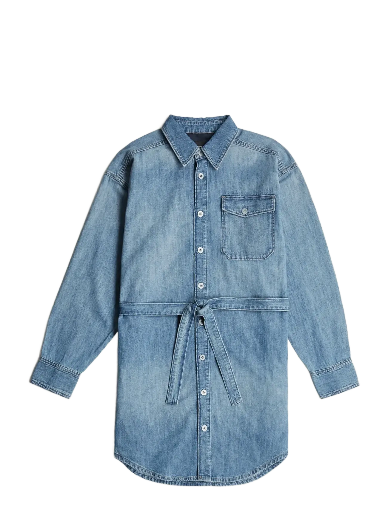 G-Star Belted Shirt Dress l\s wmn - Kleidid - ANTIQUE FADED THAMES / blue