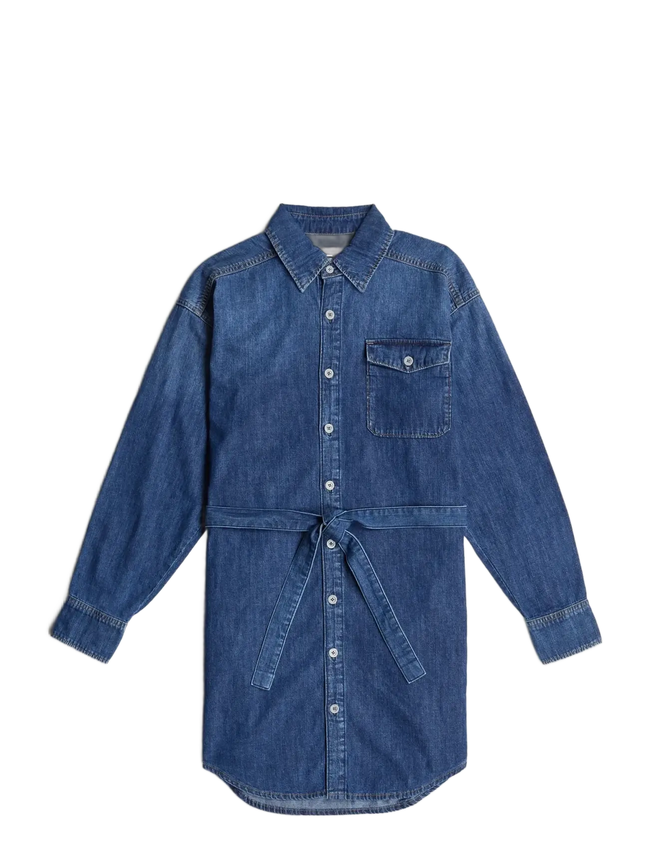 G-Star Belted Shirt Dress l\s wmn - G-star - WORN IN WINDWARD / blue