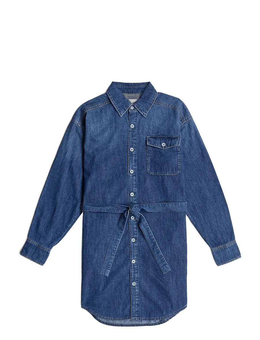 G-Star - Belted Shirt Dress l\s wmn - shirt dresses - worn in windward - 1