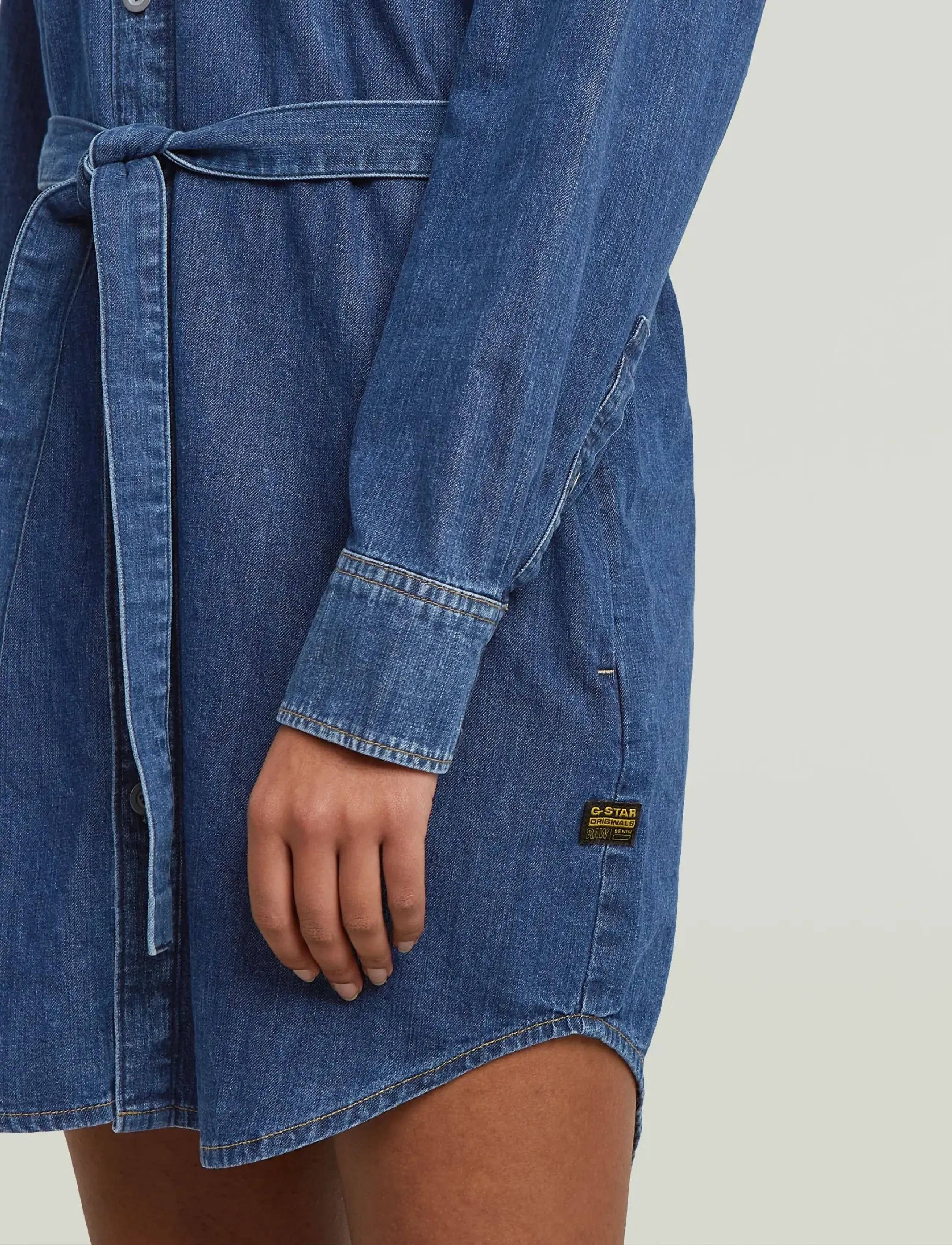 G-Star - Belted Shirt Dress l\s wmn - overhemdjurken - worn in windward - 3