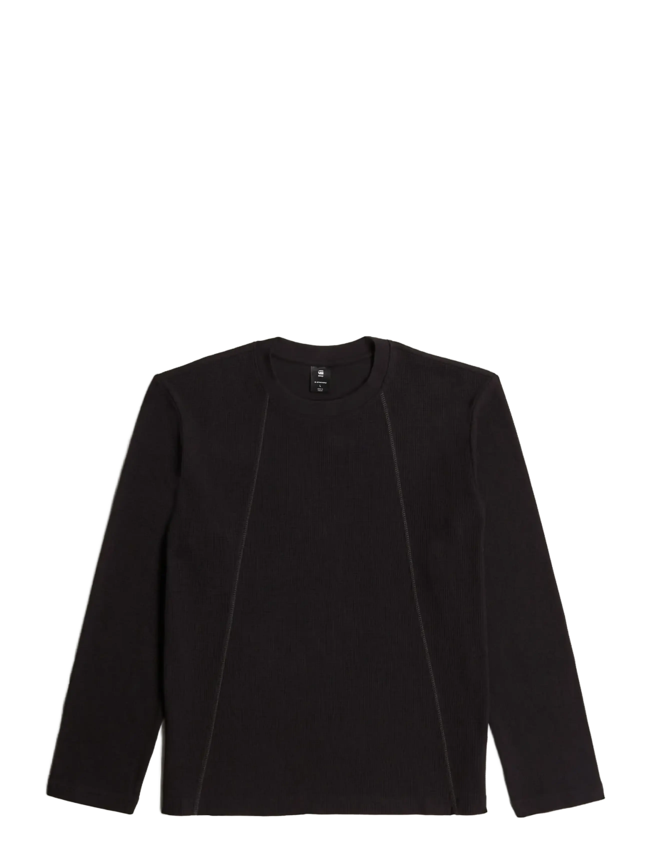 G-Star Tweeter a line r t l\s - T-shirts - DK BLACK / black