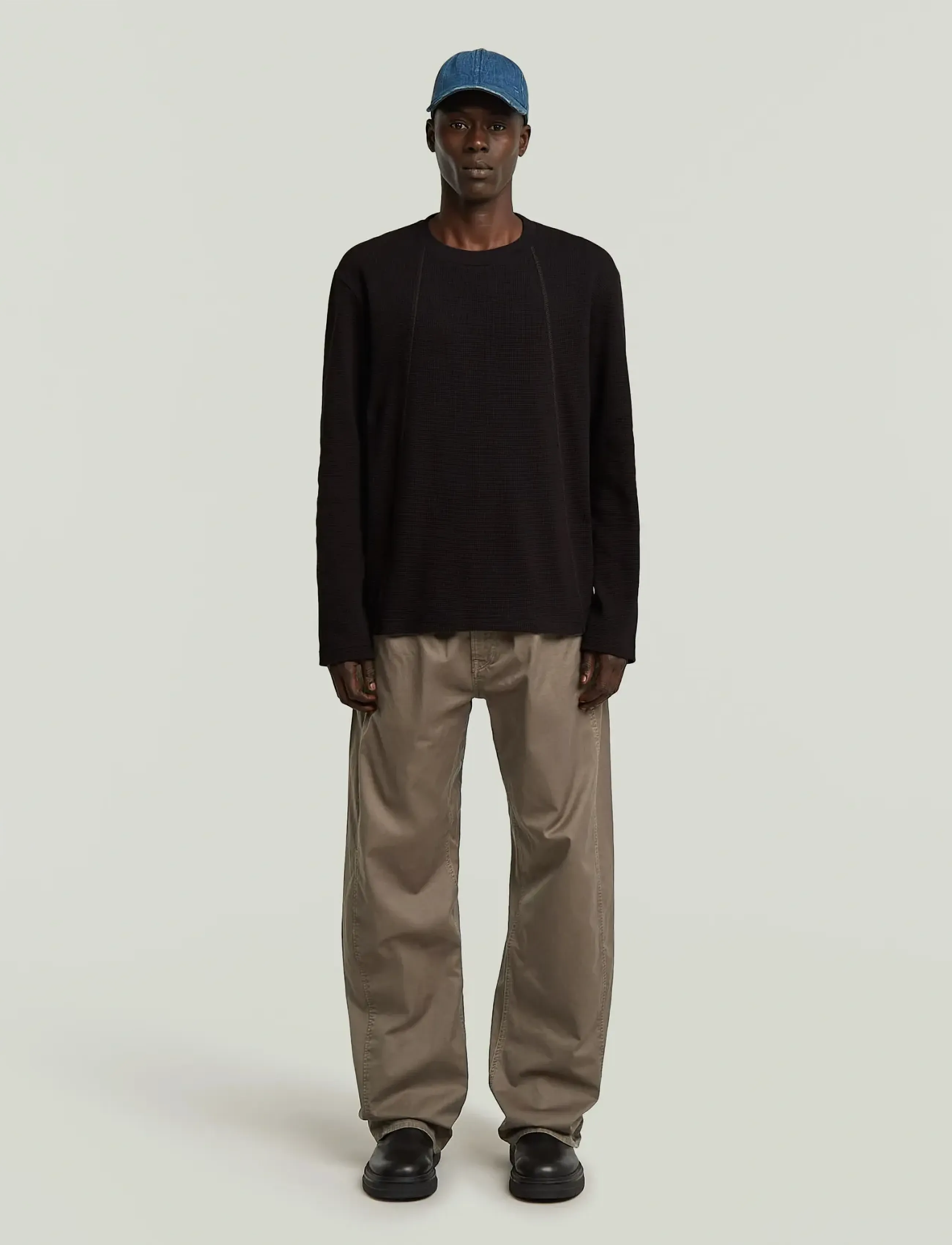 G-Star - Tweeter a line r t l\s - long-sleeved t-shirts - dk black - 4