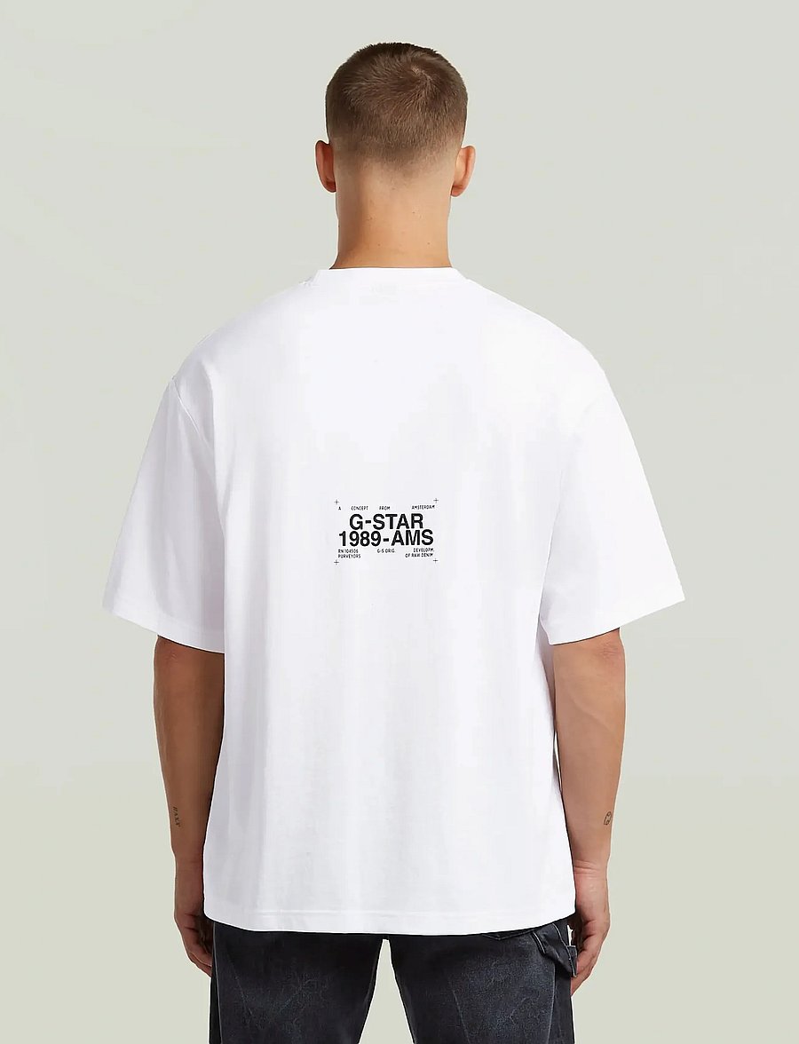 G-Star - Badge boxy r t - kortärmade t-shirts - white - 1
