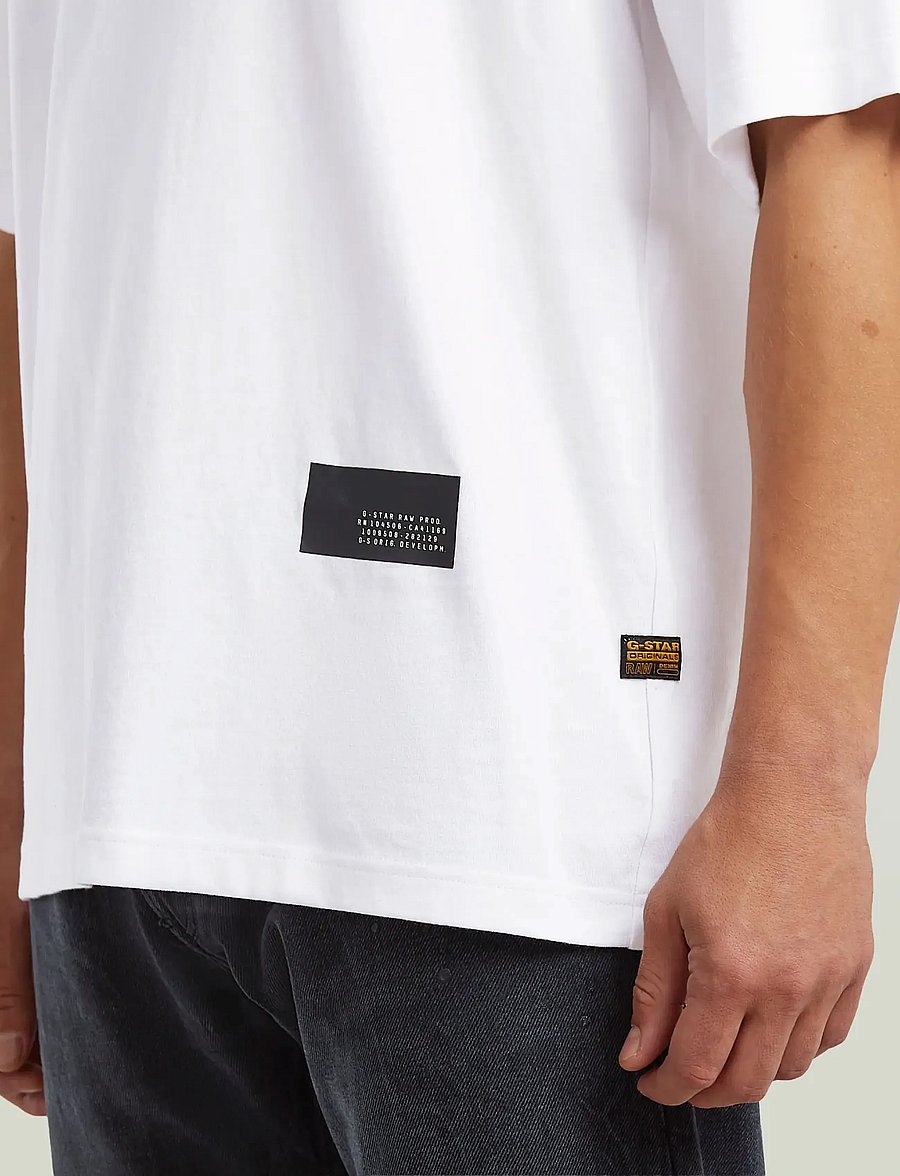 G-Star - Badge boxy r t - kortärmade t-shirts - white - 4