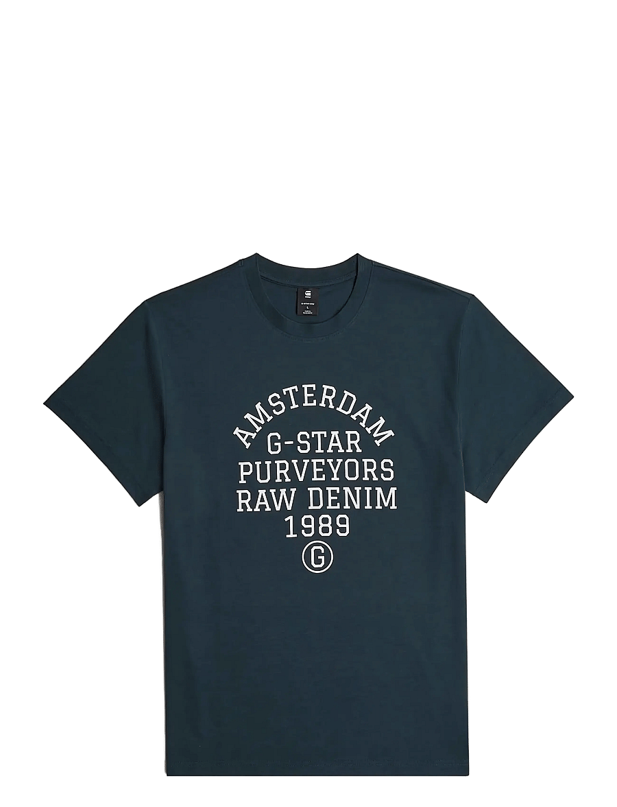 G-Star - Purveyors gr r t - short-sleeved t-shirts - dk patriot blue - 1
