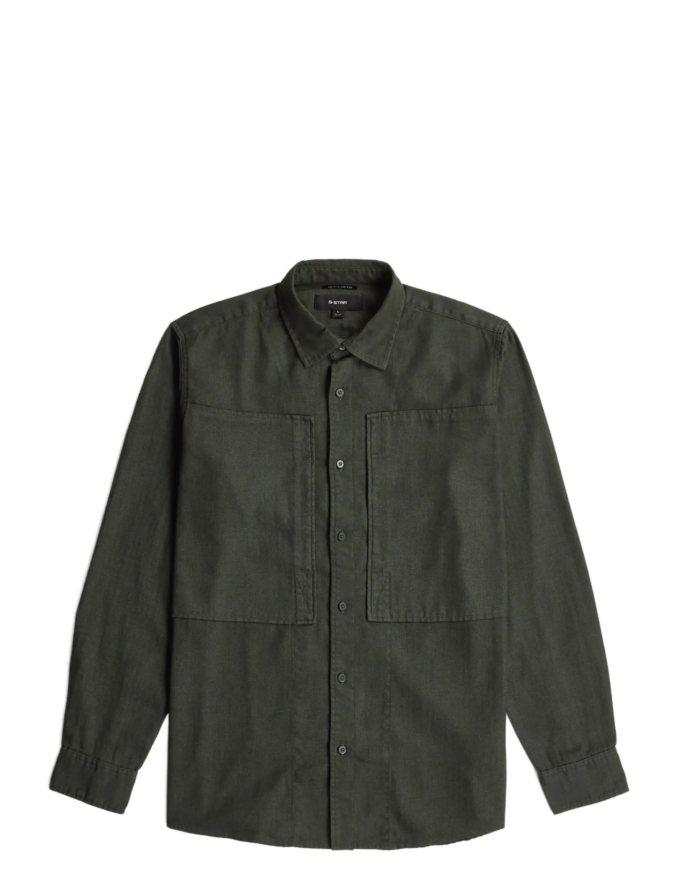 G-Star Panelled Pkt Regular Shirt l\s - Riided - ASFALT GD / brown