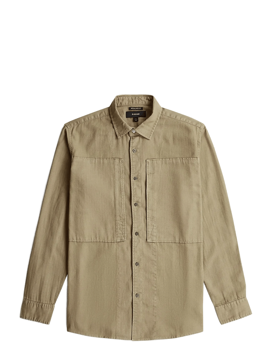 G-Star - Panelled Pkt Regular Shirt l\s - jeansskjortor - safari gd - 0