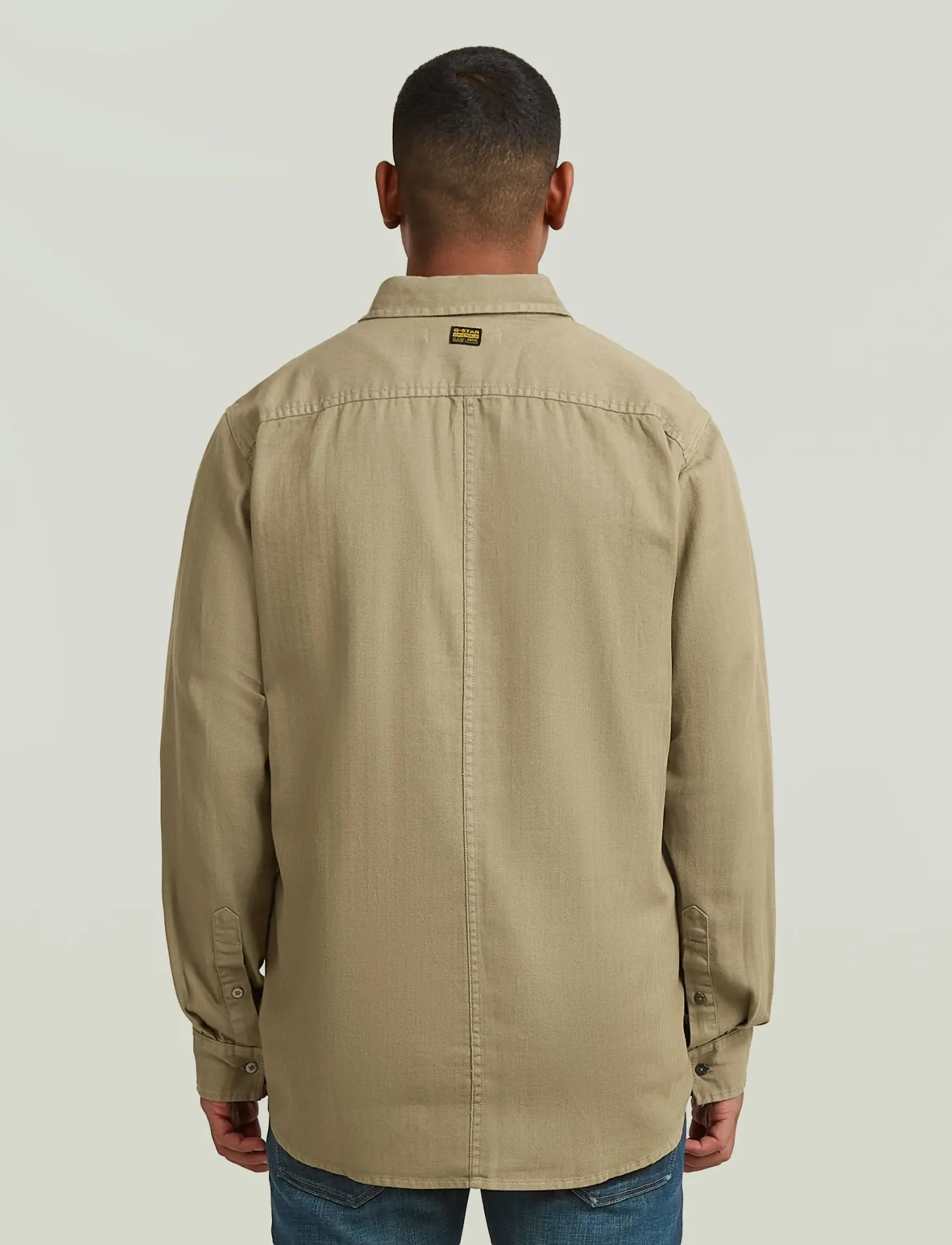 G-Star - Panelled Pkt Regular Shirt l\s - denim shirts - safari gd - 2