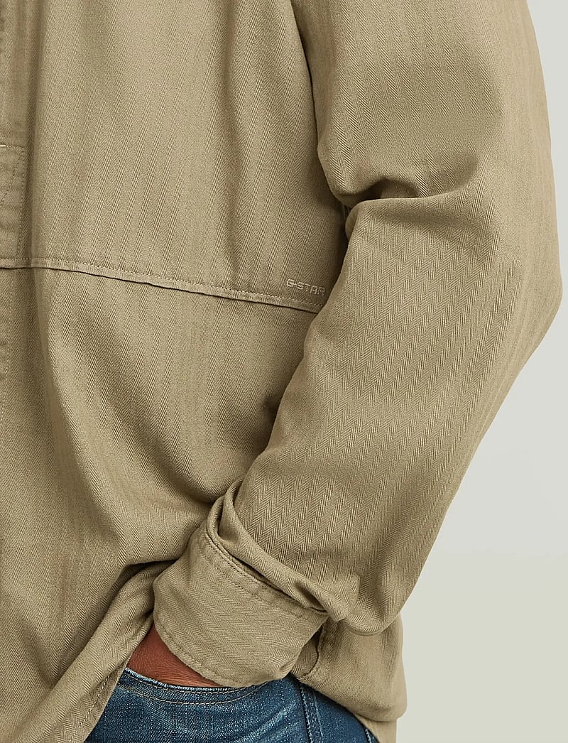 G-Star - Panelled Pkt Regular Shirt l\s - teksasärgid - safari gd - 5