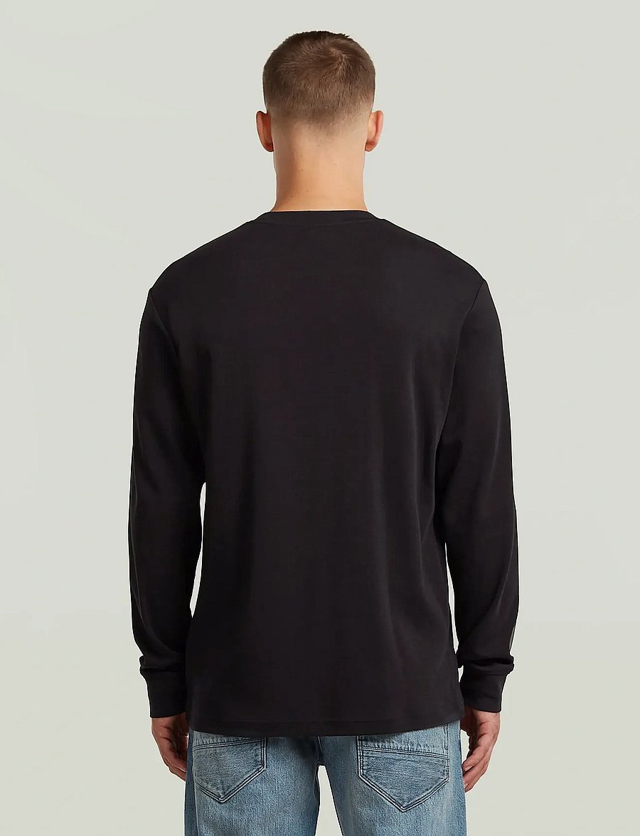 G-Star - Ams 89 l\s r t - långärmade t-shirts - dk black - 1