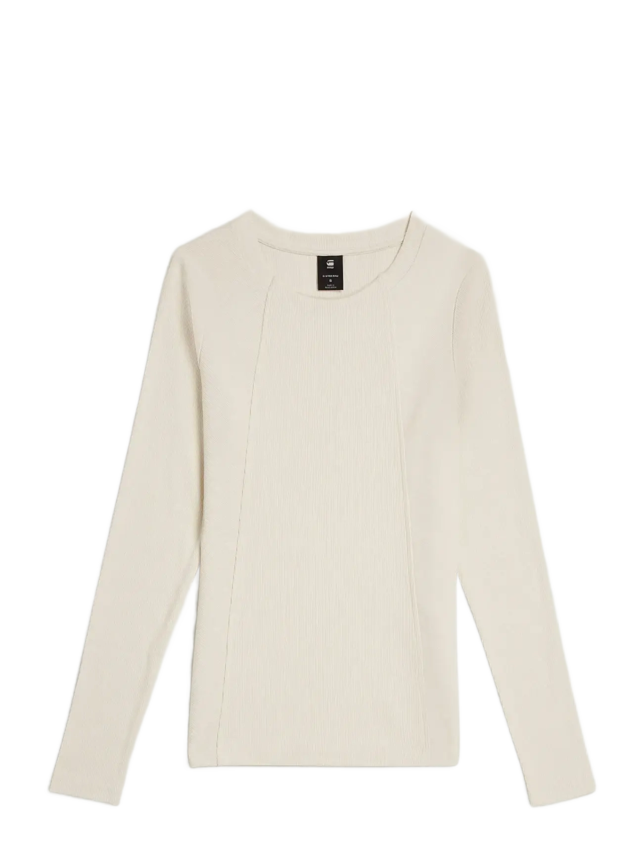 G-Star A line slim rib r t l\s wmn - G-STAR - MILK / cream