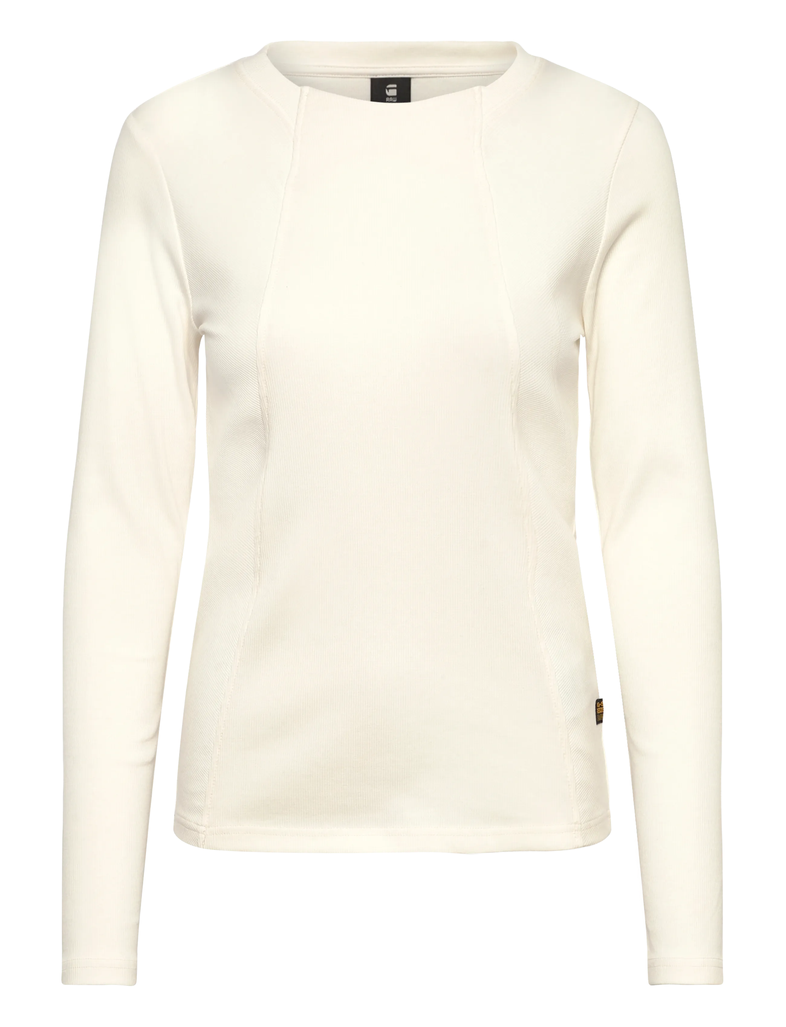 G-Star A line slim rib r t l\s wmn - Everyday Style - MILK / cream