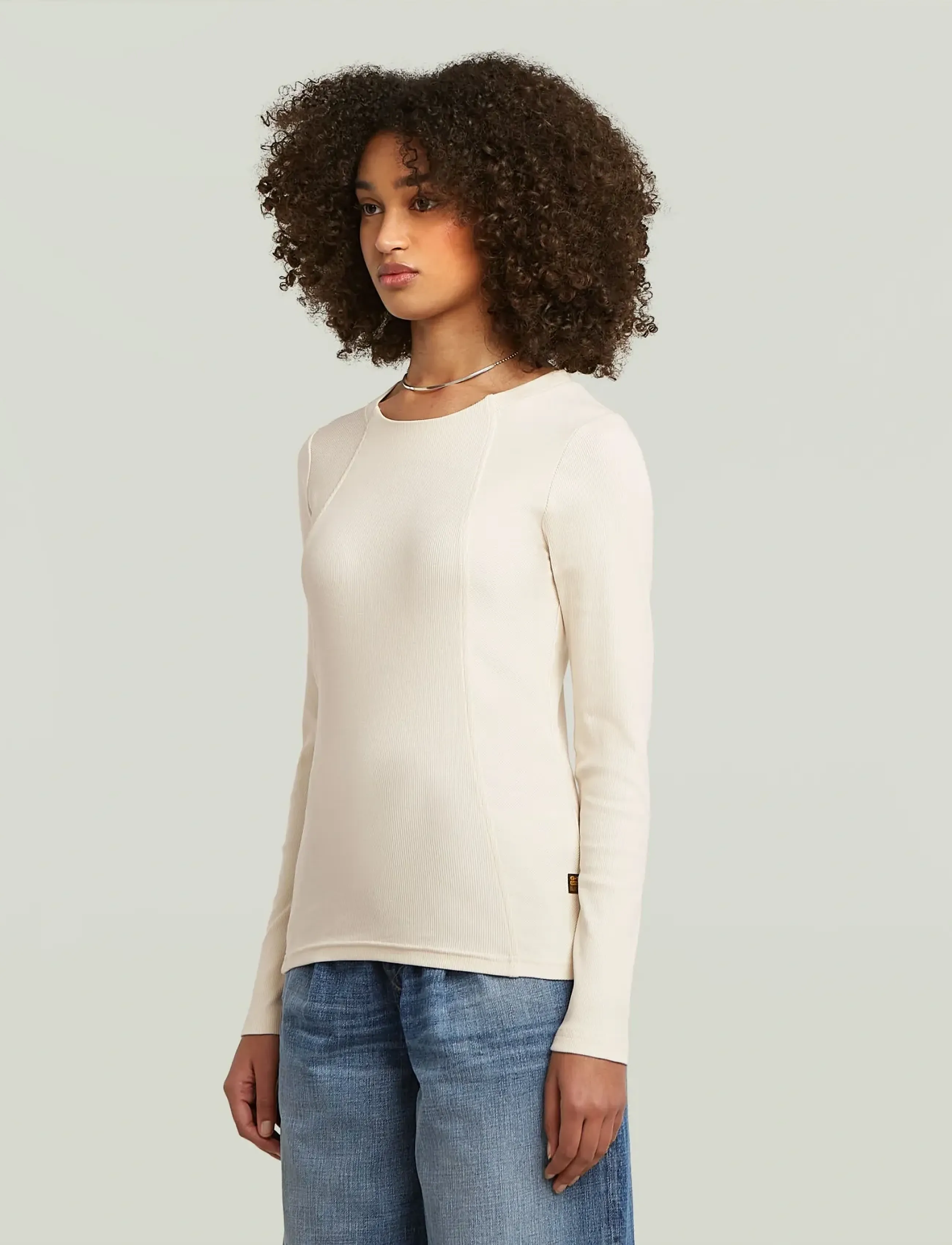 G-STAR A Line Slim Rib R T L\S Wmn långärmade t-shirt dam – bild 5
