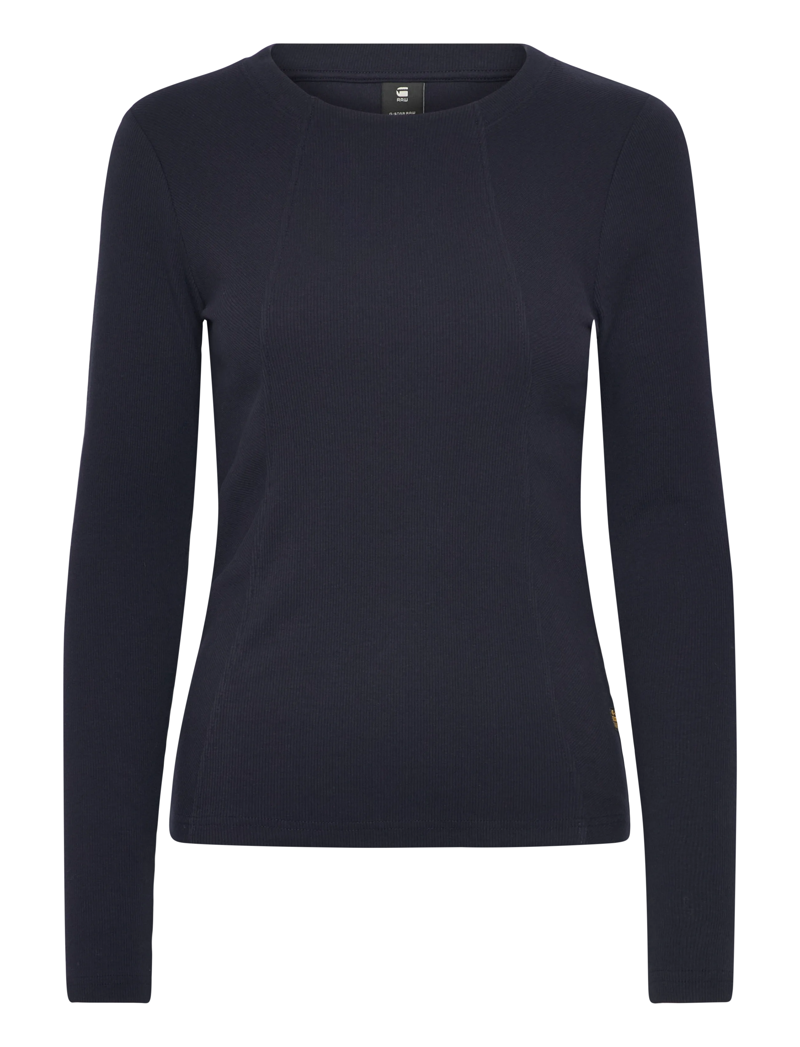 G-Star A line slim rib r t l\s wmn - G-star - OSAKA BLUE / black