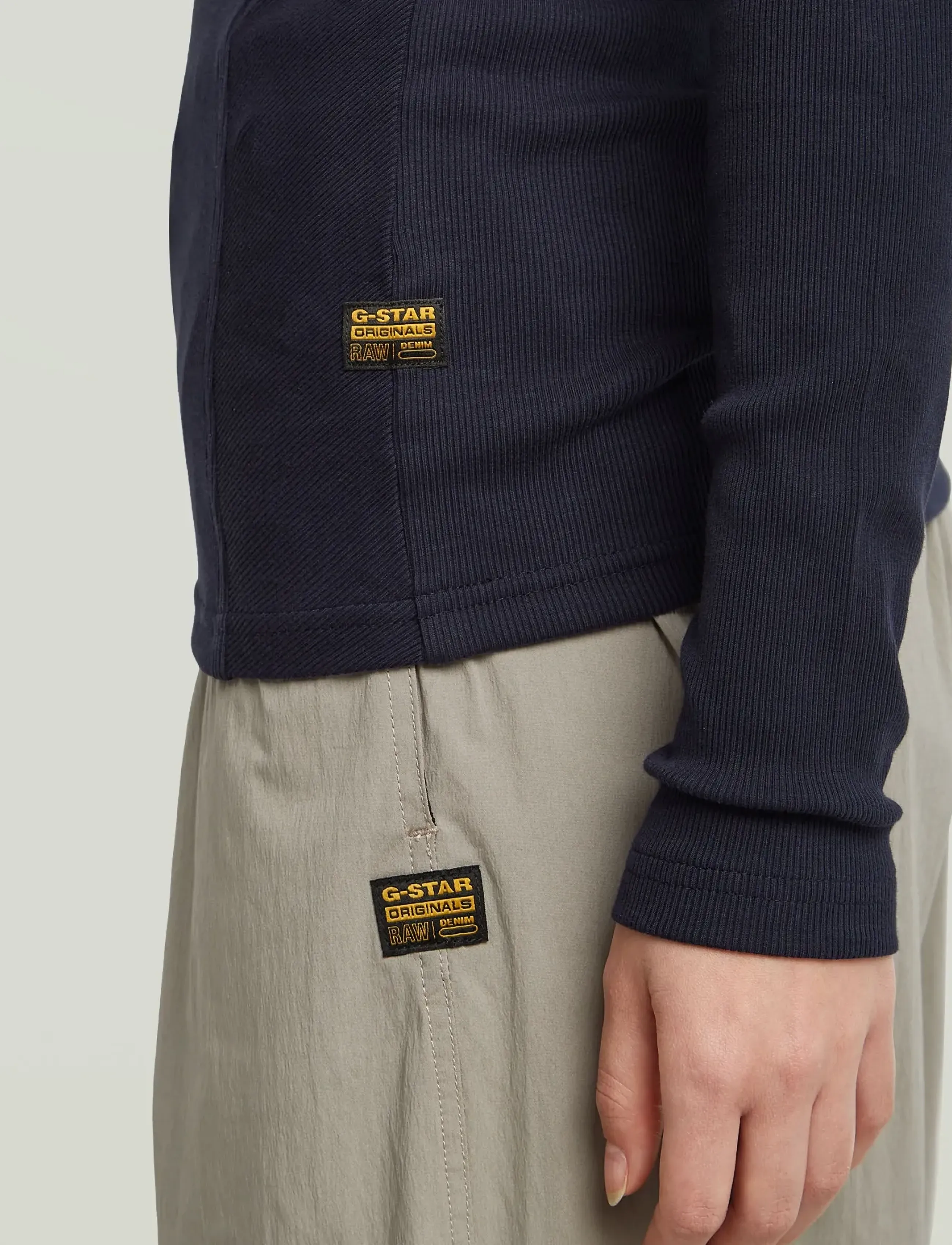 G-Star - A line slim rib r t l\s wmn - langærmede toppe - osaka blue - 5