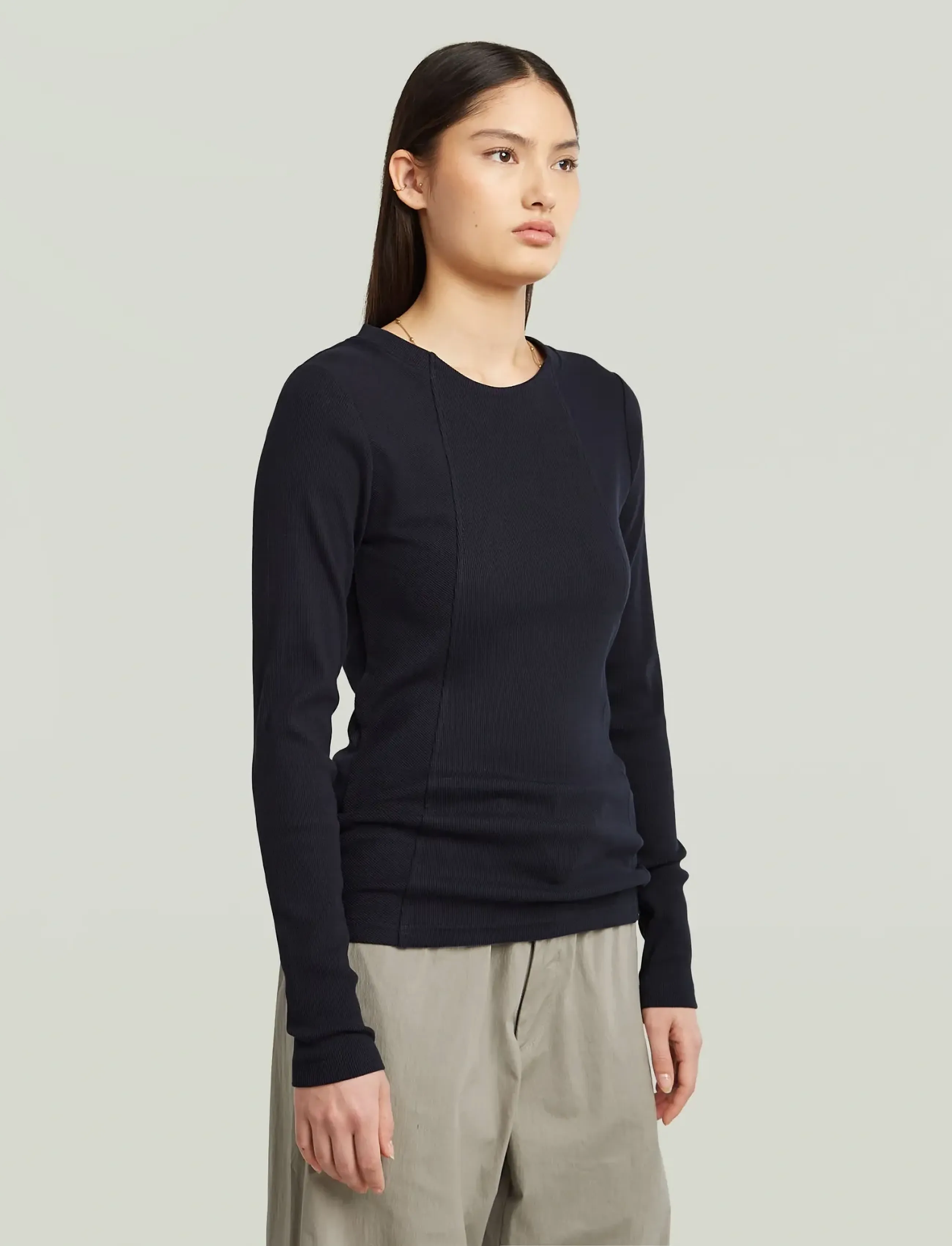 G-STAR A Line Slim Rib R T L\S Wmn långärmade t-shirt dam – bild 5