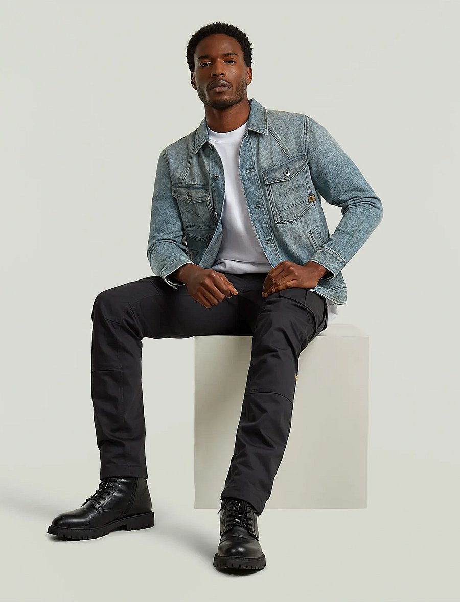 G-Star - A-Line Slim Jacket - Überhemden - vintage gold digger - 4