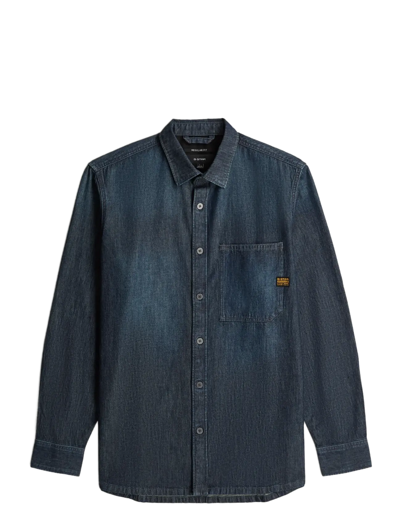 G-Star Regular 1-pkt shirt l\s - Särgid - ANTIQUE ASPHALT / blue