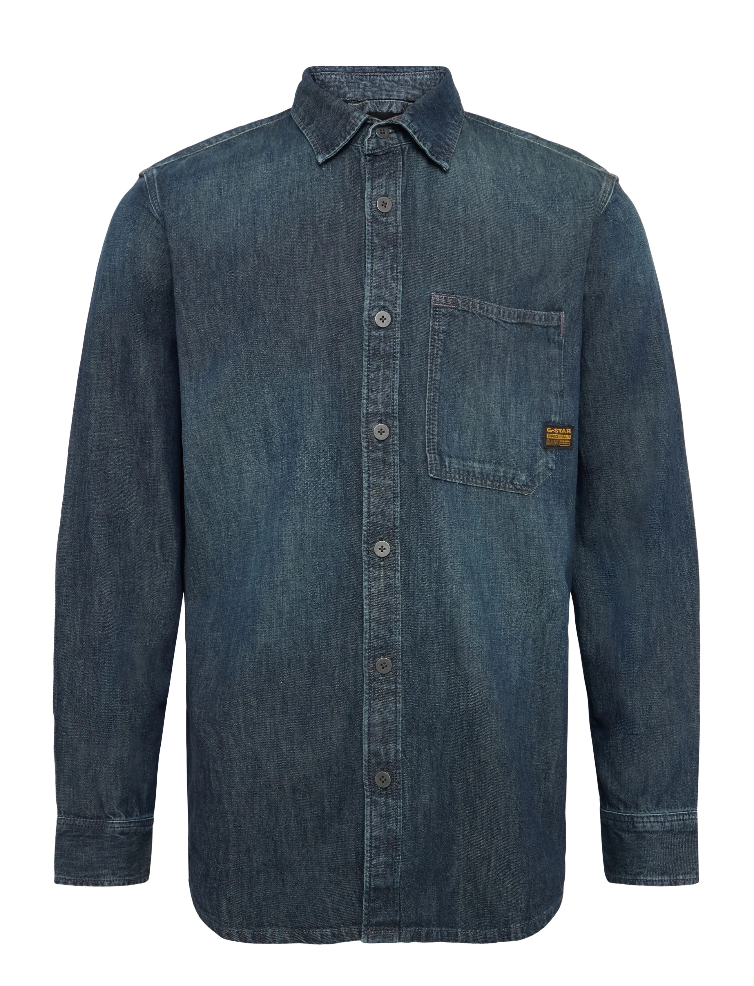 G-Star Regular 1-pkt shirt l\s - Kläder - ANTIQUE ASPHALT / blue