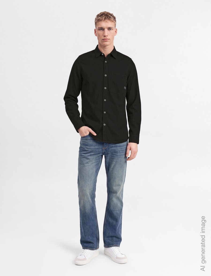 G-Star - Regular 1-pkt shirt l\s - jeanshemden - dk black gd - 0