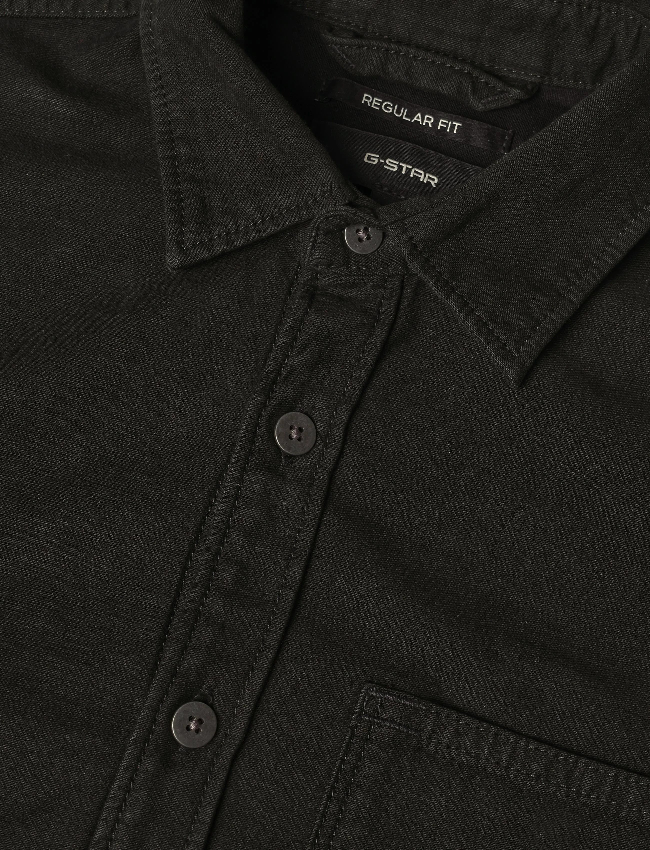G-Star - Regular 1-pkt shirt l\s - jeansskjortor - dk black gd - 2