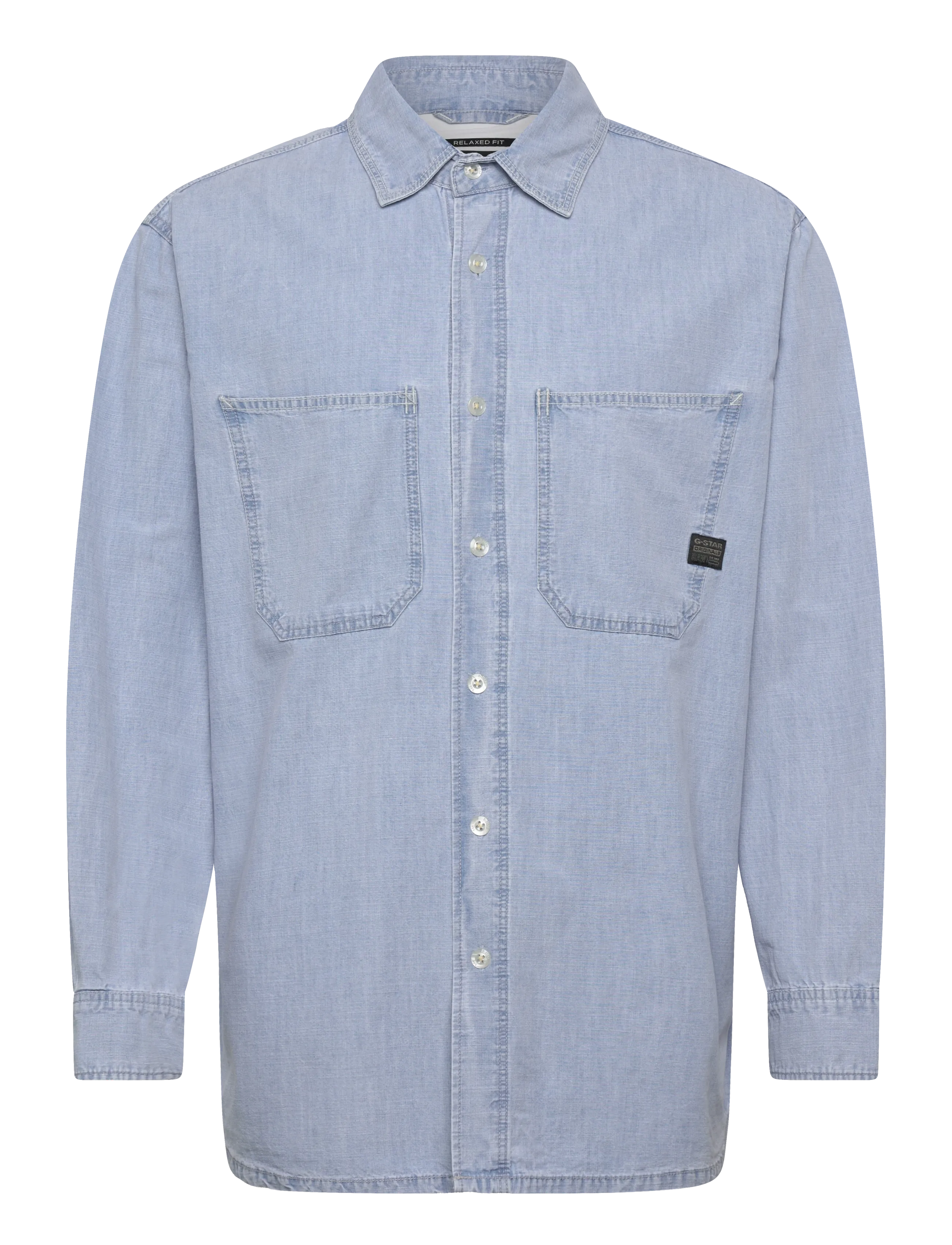 G-Star Relaxed 2-pkt shirt l\s - Overhemden - SUN FADED SMITHSONITE / blue