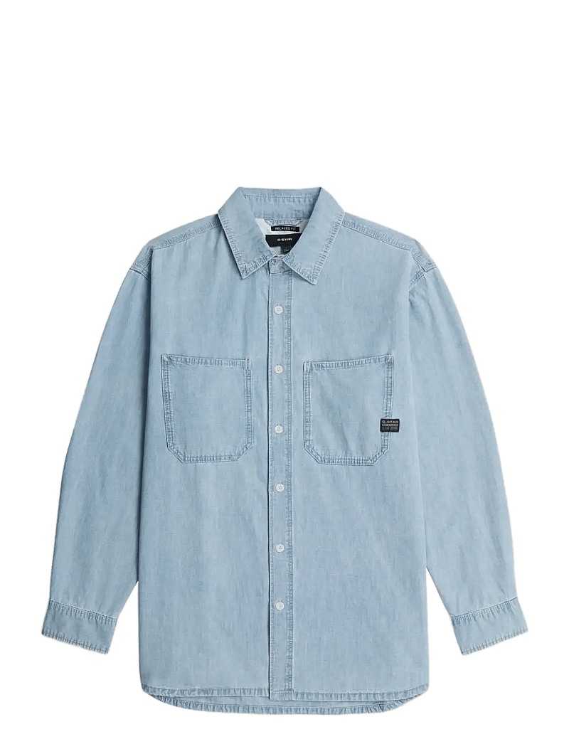 G-Star - Relaxed 2-pkt shirt l\s - jeansskjortor - sun faded smithsonite - 1