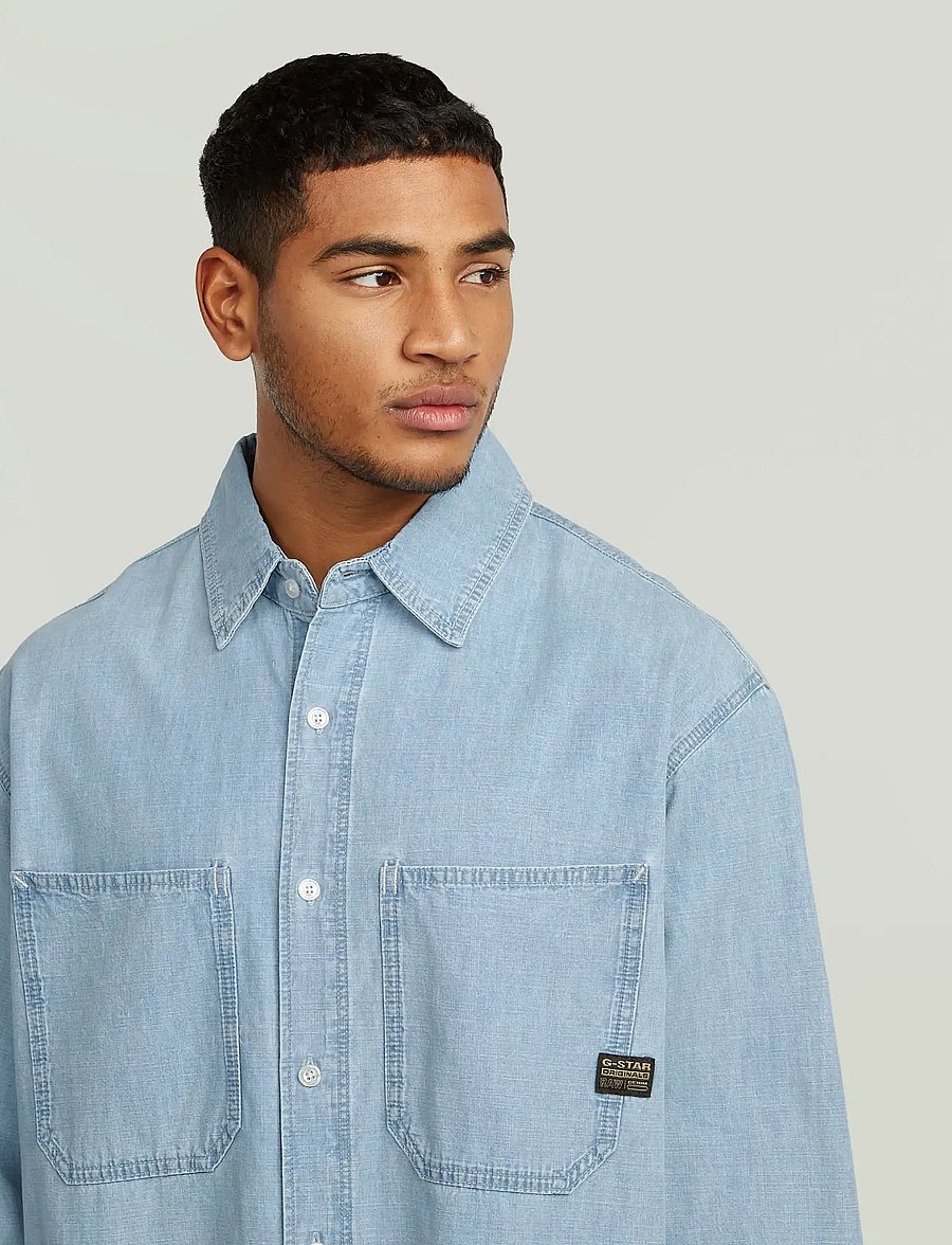G-Star - Relaxed 2-pkt shirt l\s - denim overhemden - sun faded smithsonite - 5