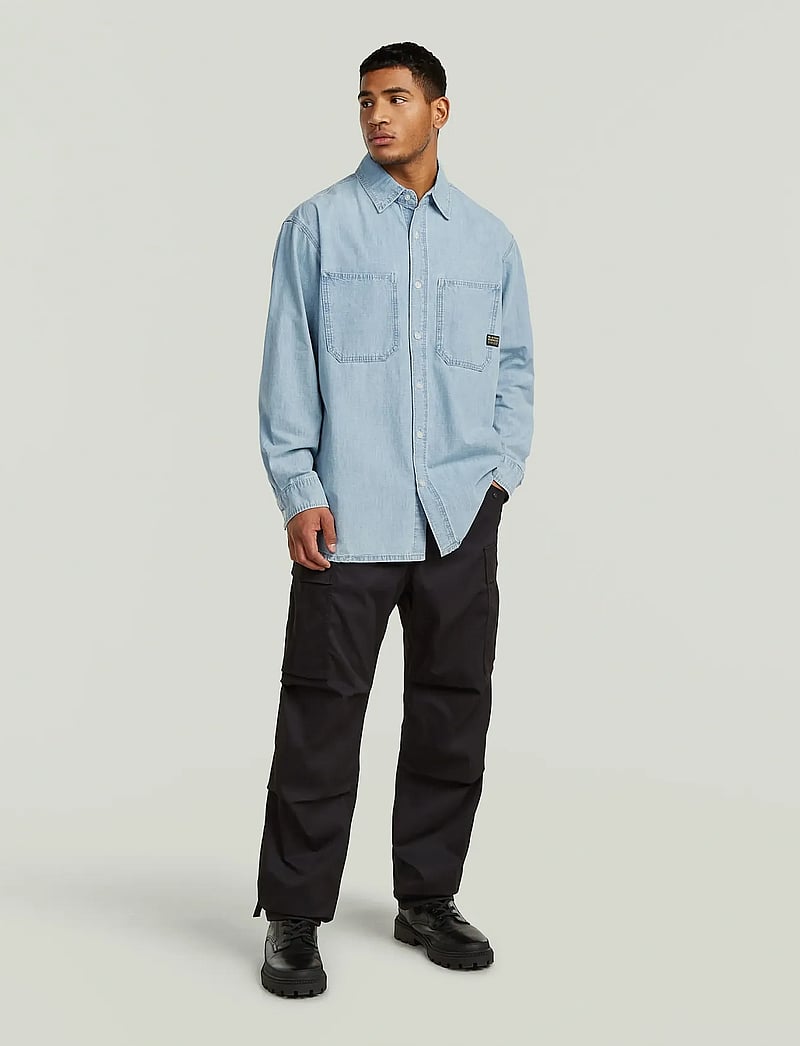 G-Star - Relaxed 2-pkt shirt l\s - jeansskjortor - sun faded smithsonite - 5