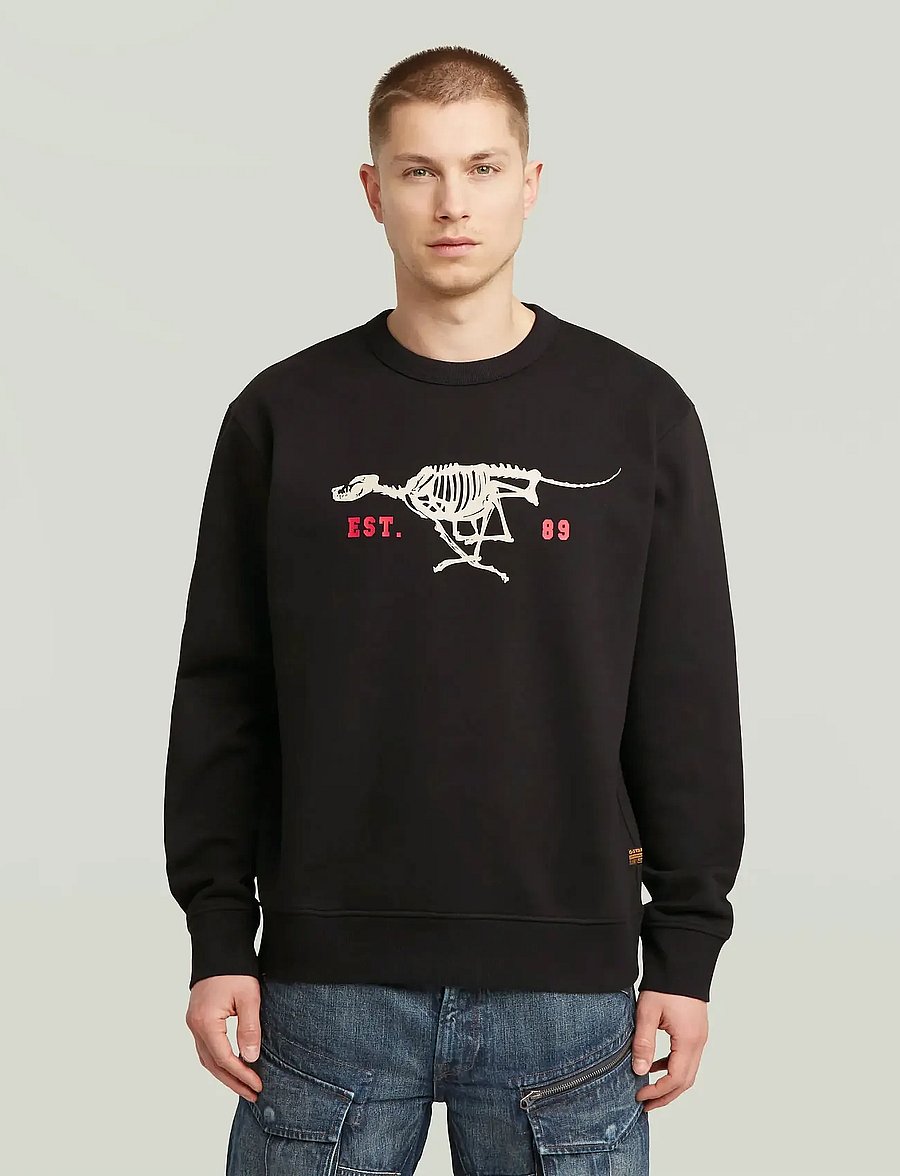 G-Star - Running dog back gr r sw - sweatshirts - dk black - 0