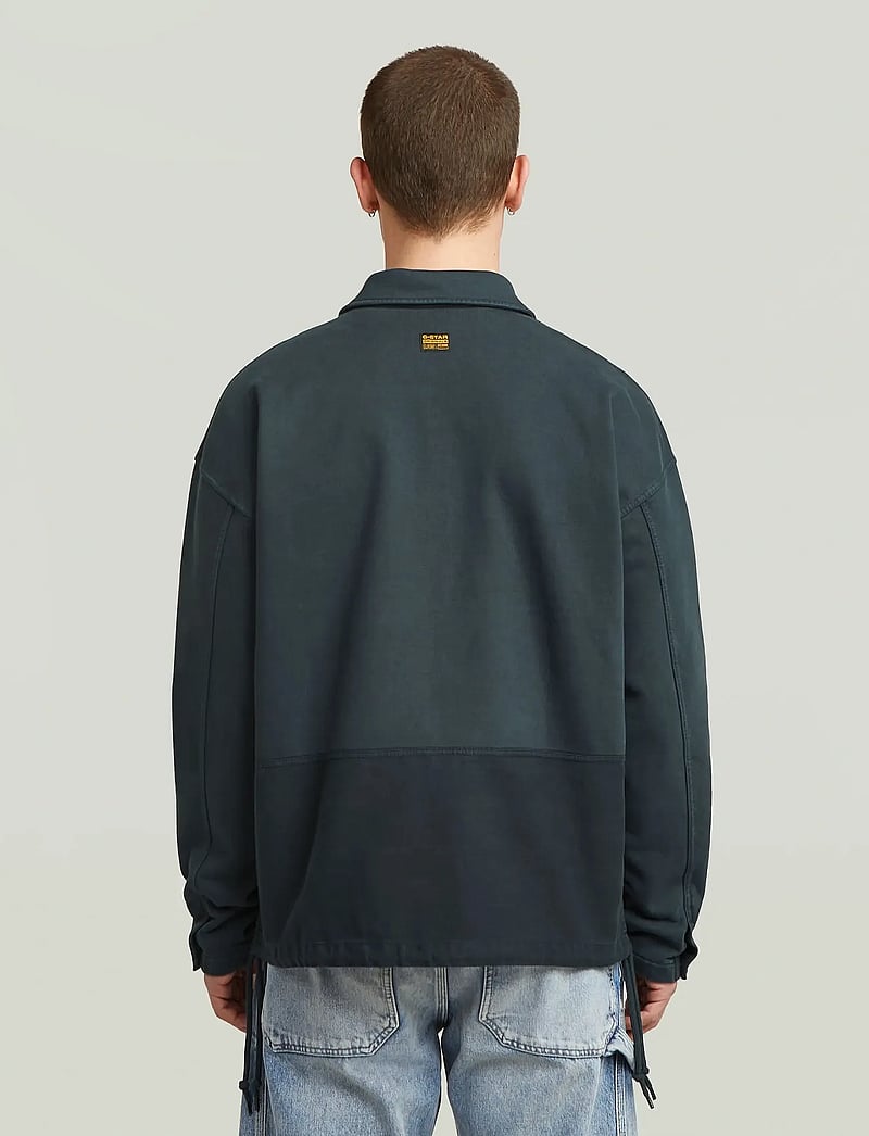 G-Star - Washed fabric mix loose sw - overshirts - dk patriot blue gd - 2