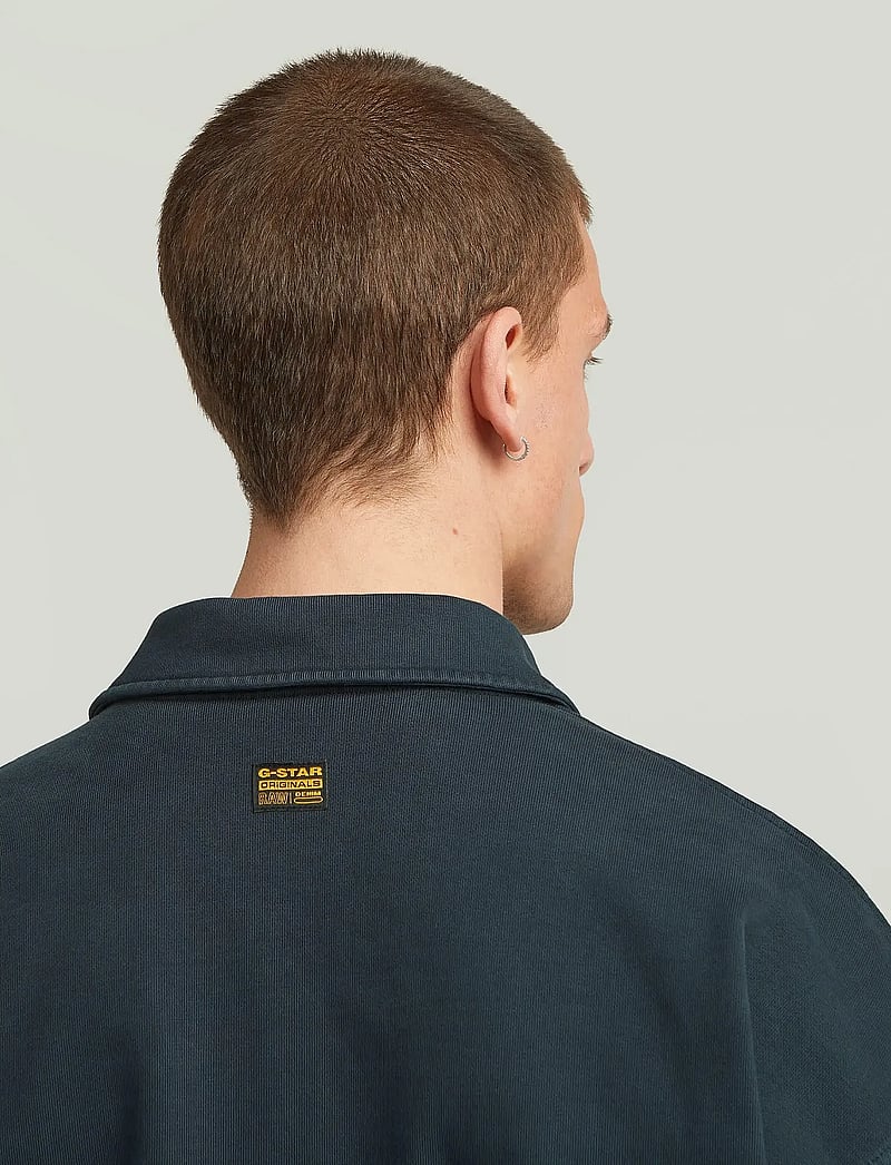 G-Star - Washed fabric mix loose sw - overshirts - dk patriot blue gd - 4