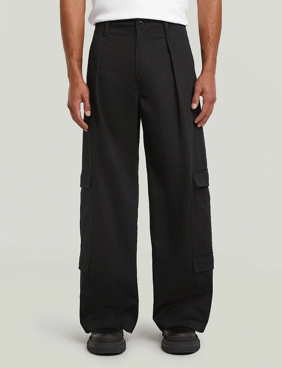 G-Star - R-5N 3D Pleated Cargo - cargohose - dk black - 0