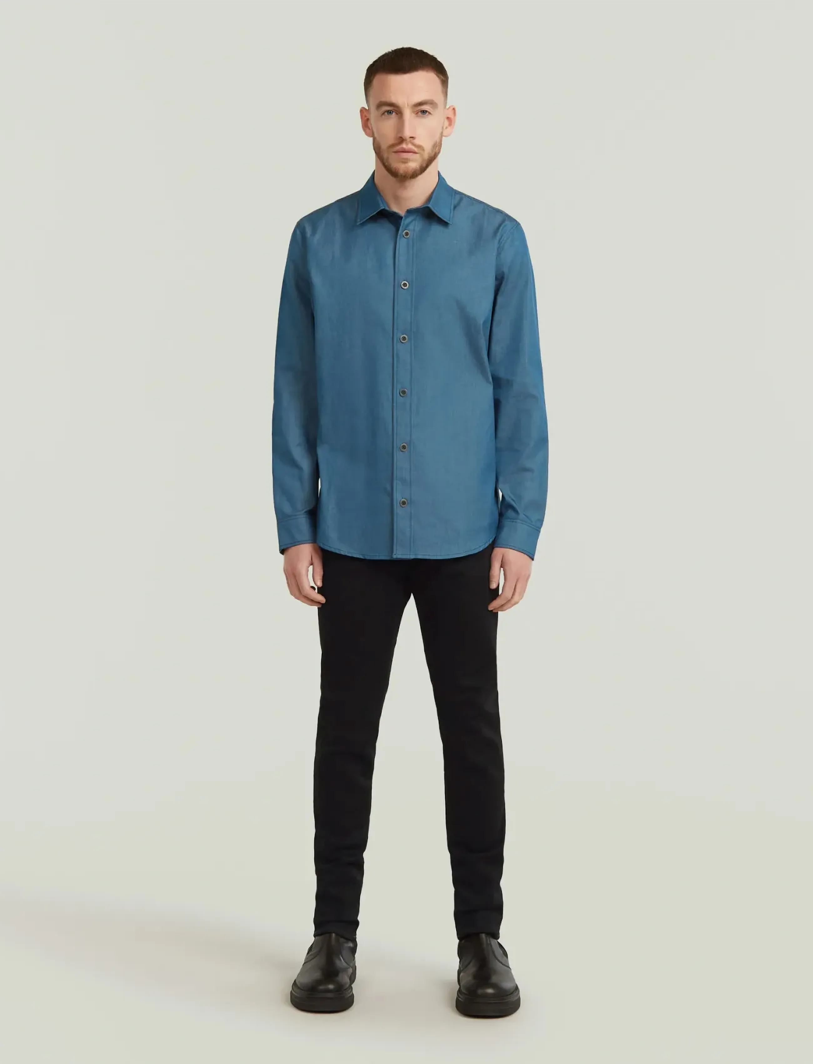 G-Star - Clean slim shirt - teksasärgid - raw denim - 3