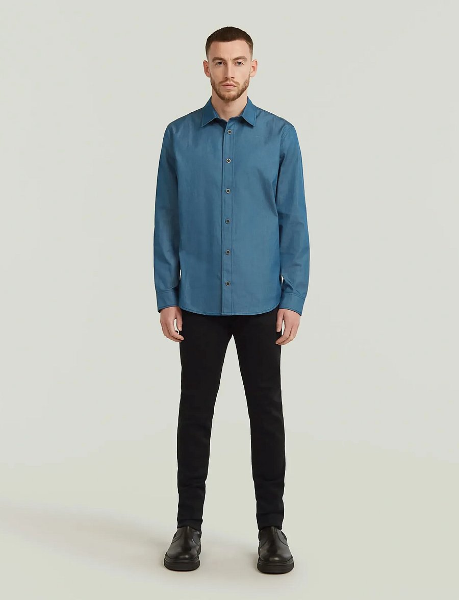 G-Star - Clean slim shirt - denimskjorter - raw denim - 3