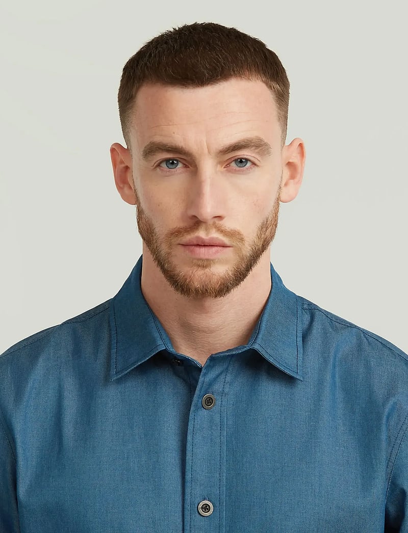 G-Star - Clean slim shirt l\s - jeansskjortor - raw denim - 4