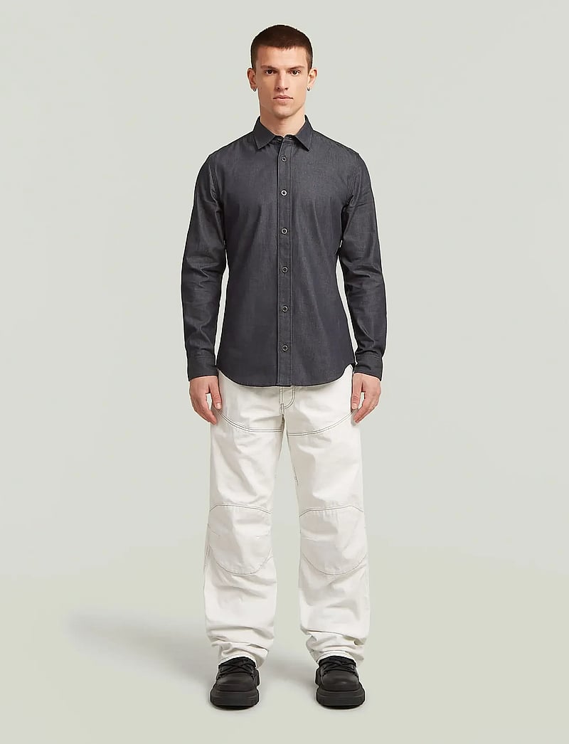 G-Star - Clean slim shirt l\s - jeansskjortor - raw denim - 3