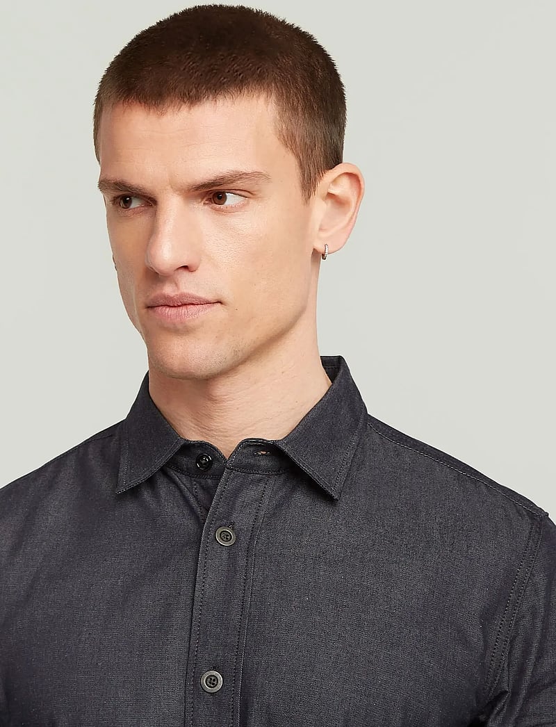 G-Star - Clean slim shirt l\s - jeansskjortor - raw denim - 4