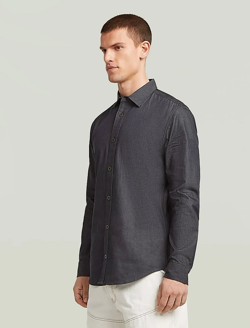 G-Star - Clean slim shirt l\s - jeansskjortor - raw denim - 5