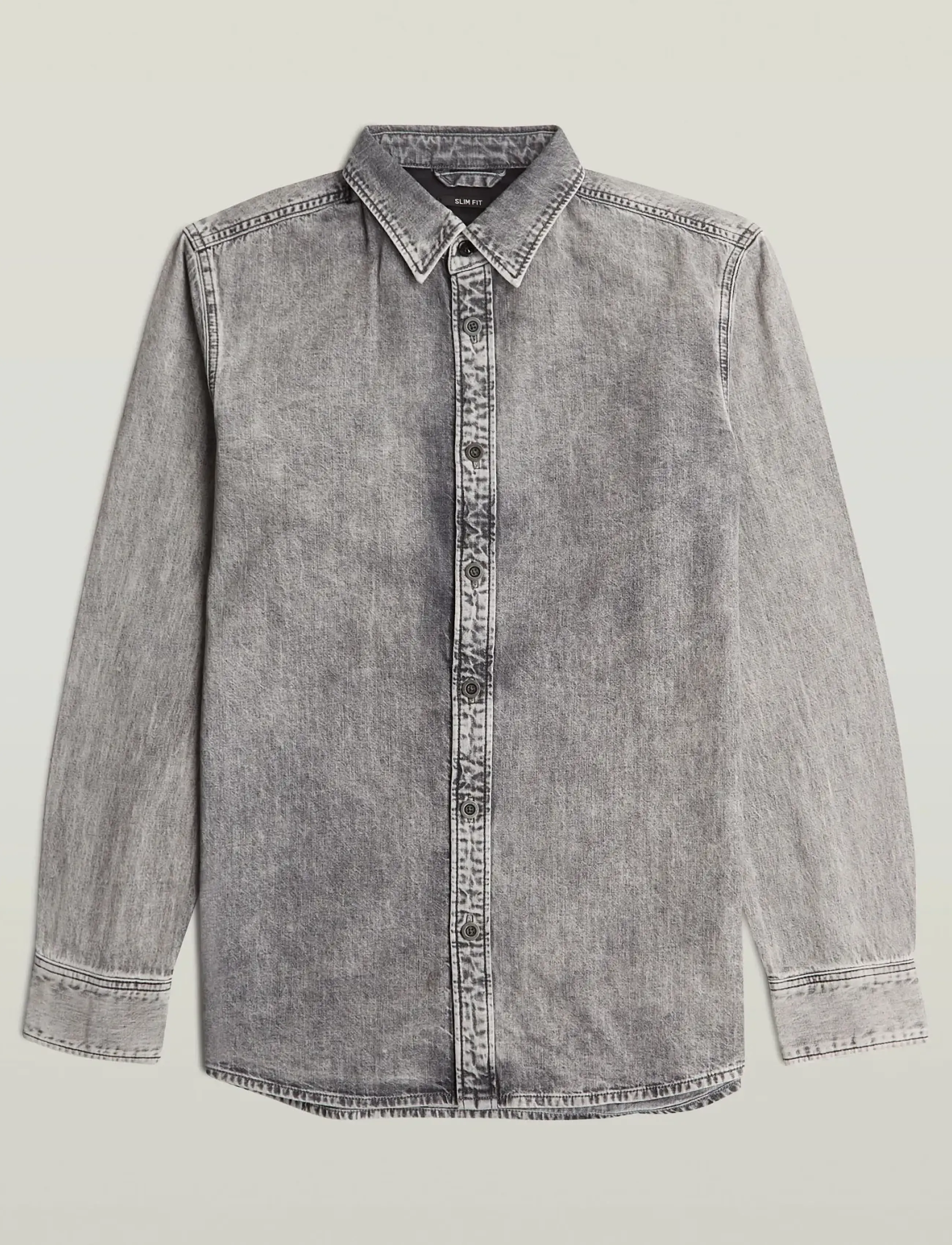 G-Star - Clean slim shirt - farkkupaidat - sun faded graphite grey - 3