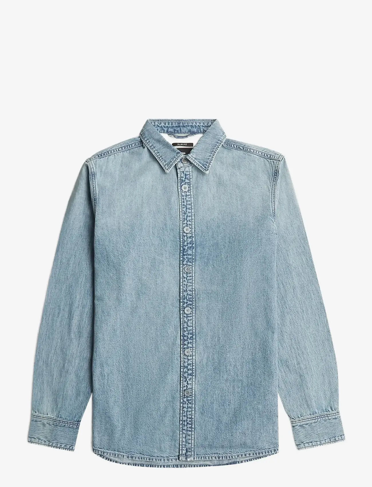 G-Star - Clean slim shirt - jeansskjortor - sun faded pacific blue - 0