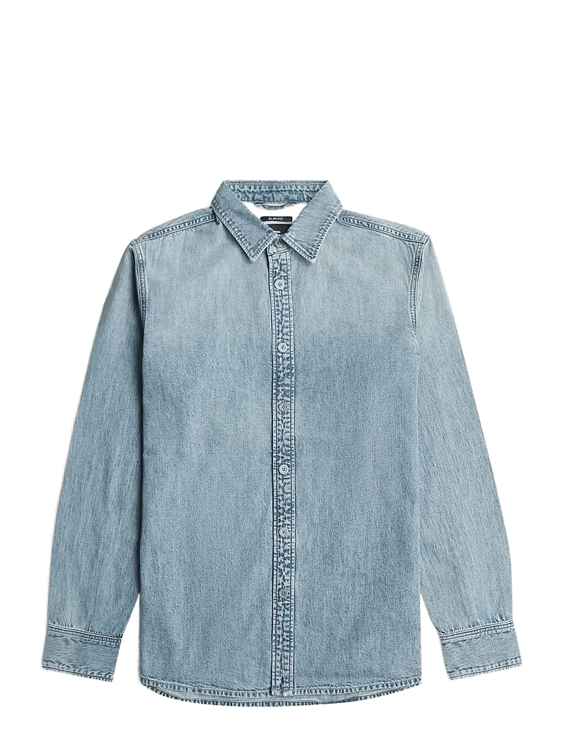 G-Star - Clean slim shirt - denimskjorter - sun faded pacific blue - 0