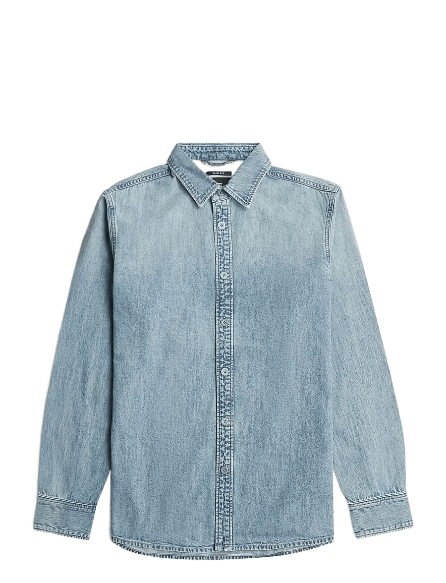 G-Star - Clean slim shirt - jeansskjortor - sun faded pacific blue - 0