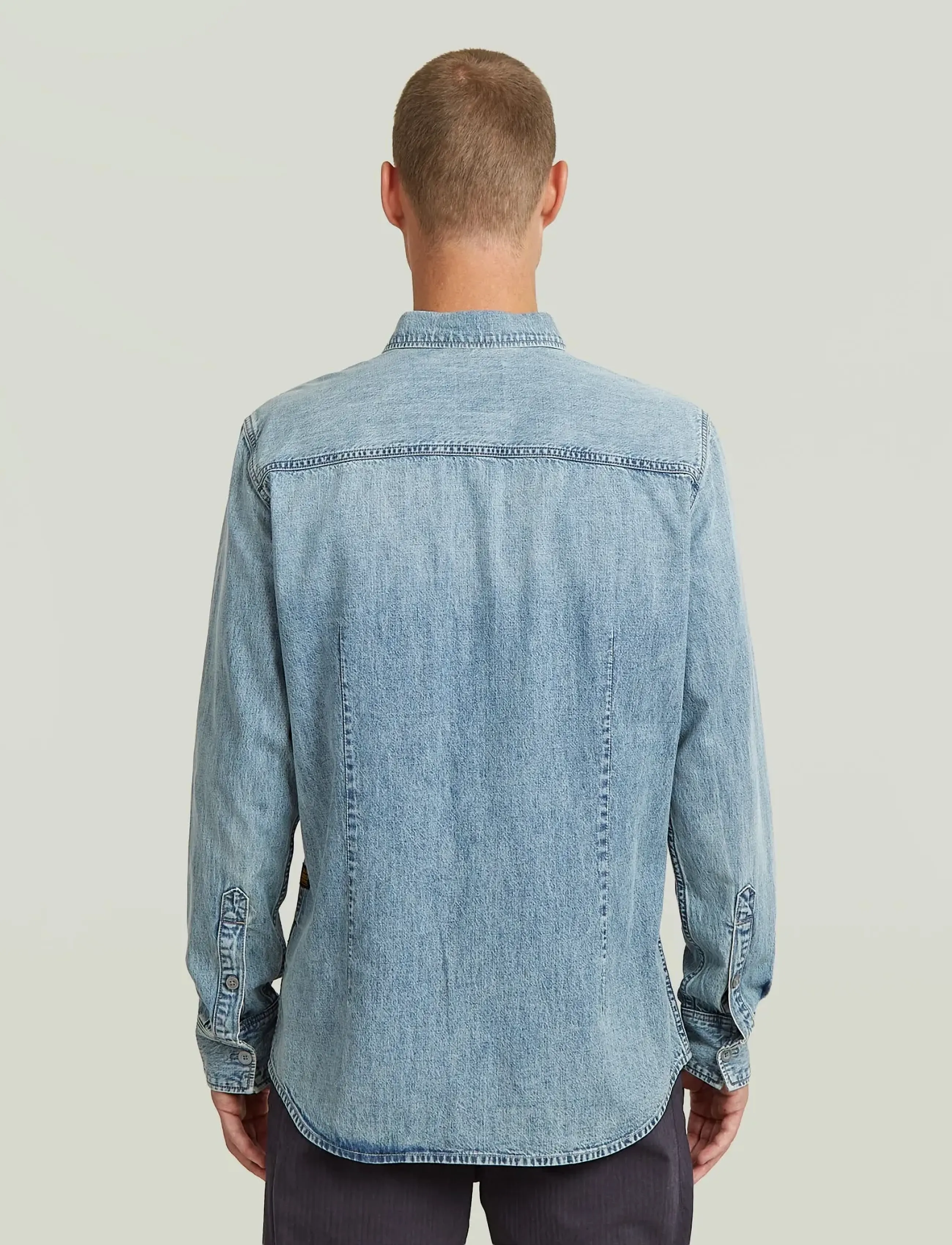 G-Star - Clean slim shirt - jeansskjortor - sun faded pacific blue - 1