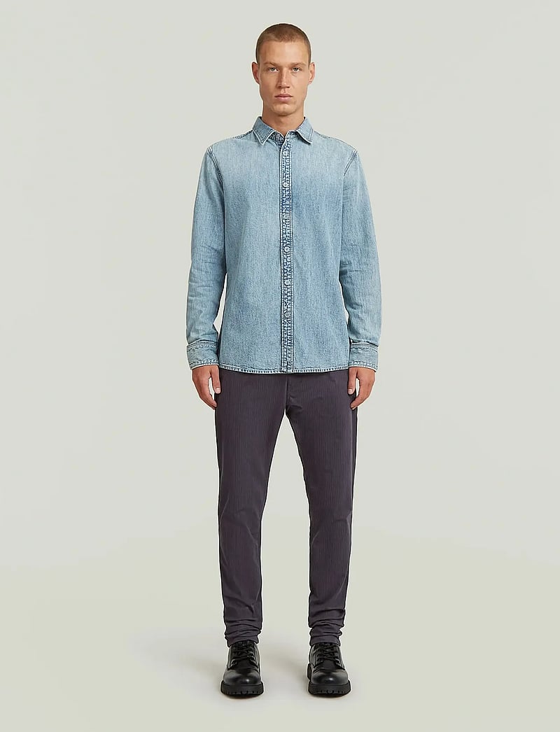 G-Star - Clean slim shirt - denimskjorter - sun faded pacific blue - 2