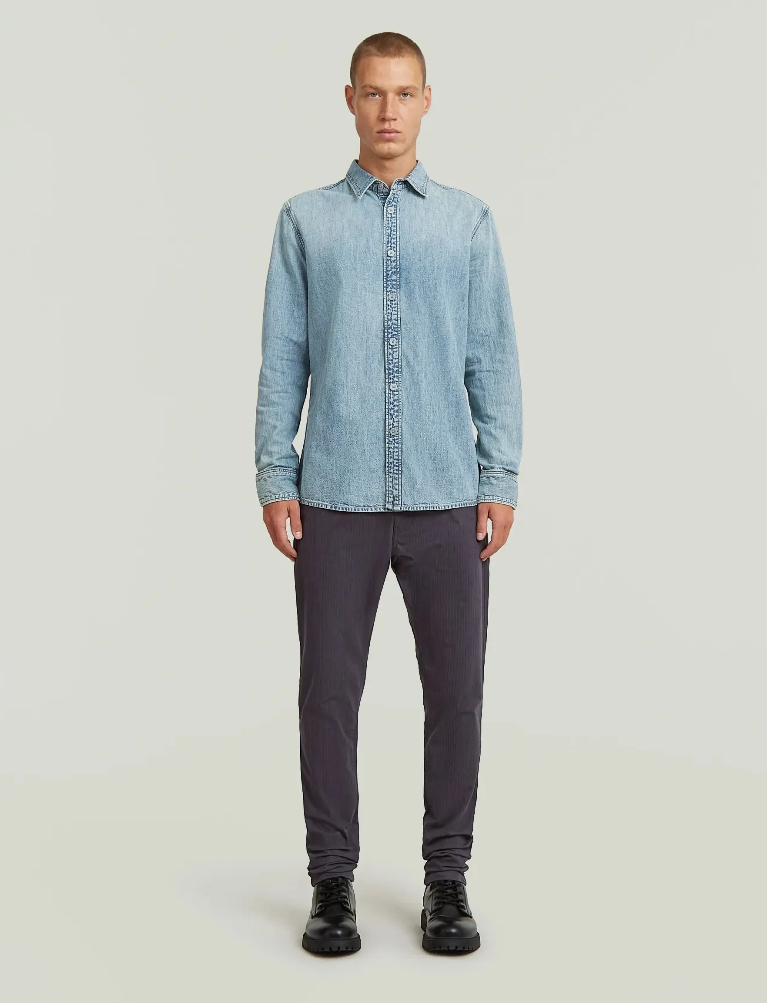 G-Star - Clean slim shirt - jeansskjortor - sun faded pacific blue - 2