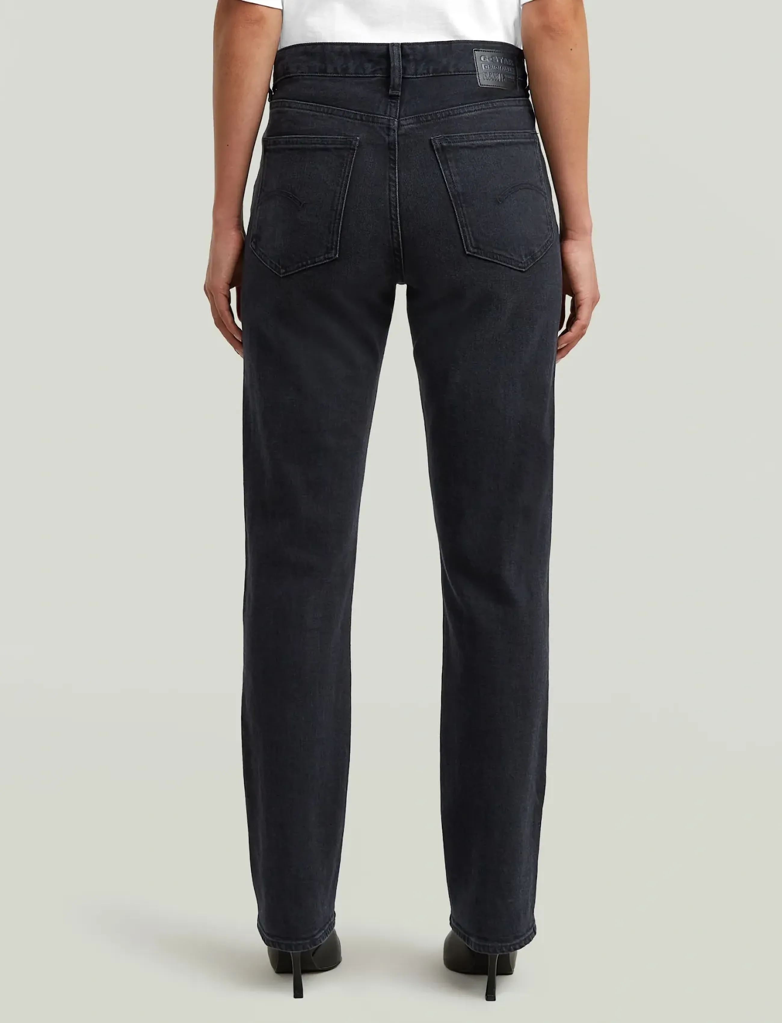 G-Star - Iggie Straight Wmn - tiesaus kirpimo džinsai - worn in black crow - 3