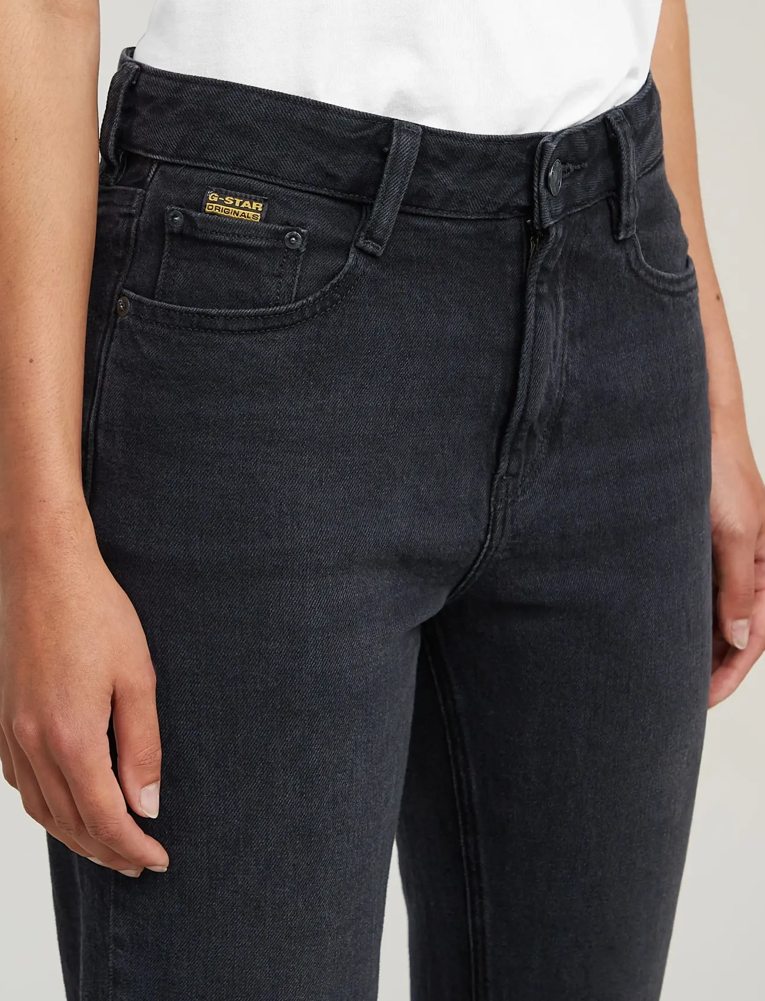 G-Star - Iggie Straight Wmn - tiesaus kirpimo džinsai - worn in black crow - 5